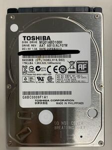 使用時間 555時間 正常 TOSHIBA MQ01ABD100H 1000GB 1TB n20240415-9