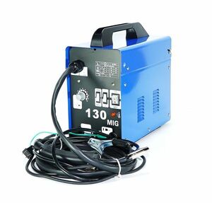 * newest! gas un- necessary . semi-automatic welding machine MIG130 single phase 200V specification blue! iron * stain .. family also easy . welding! convenient long torch cave specification *c