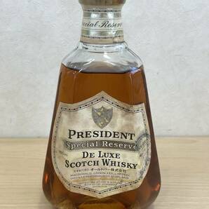 ＜未開栓＞PRESIDENT special reserve Deluxe プレジデント スコッチ ウイスキー 750ml 43% 洋酒 古酒の画像1