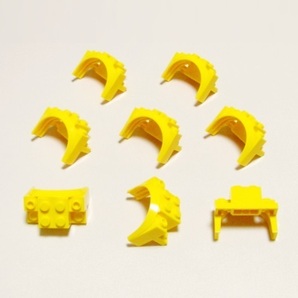 レゴ LEGO パーツ ４×２ 1/2×２ 1/3 マッドガード（黄）８個 部品 未使用の画像1