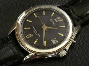  Seiko Dolce SADZ025 прекрасный товар кожа частота ( неоригинальный товар ) радиоволны солнечный обычная цена 120,000 иен 