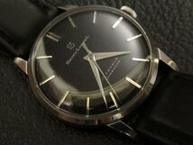 セイコー ローレル Laurel 14037 ブラック 1958年9月製 革バンド(社外品) 手巻き 時計 ヴィンテージ オールド アンティーク_画像2