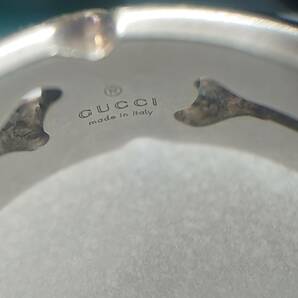 ＃3551【GUCCI/グッチ 925刻印 サイズ10～11号 SILVER/シルバー 指輪/リング 総重量約6.5ｇ 箱/巾着袋あり 現状保管品】の画像10