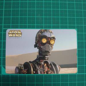 #3734N[ не использовался телефонная карточка 50 раз STAR WARS/ Звездные войны EPISODE Ⅰ C-3PO Phantom *menas фотография прекрасный товар хранение товар ]