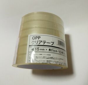 ◆長さ：50m OPPテープ(セロテープ代用品)　幅：15mm ６巻セット 使い勝手の良い