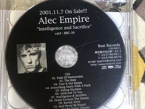 * не продается 2CD ALEC EMPIRE /arek* empire [ietellingence and sacrifice] DIGITAL HARDCORE promo only japan mint sample