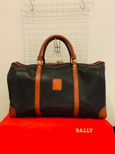 【まあまあ美品】BALLY バリー　 ボストンバッグ 旅行バッグ レザー PVC 大容量　男女兼用