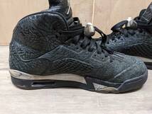 【18452】★1円スタート★ NIKE AIR JORDAN 3LAB5 BLACK/BLACK METALLIC SILVER 28.5cm メンズスニーカー ナイキ 希少モデル レア物 箱_画像5