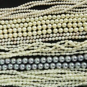 アクセサリー まとめ ネックレス ブレスレット 真珠 淡水パール 貝パール 銀製金具 シルバー ゴールド金具 装飾品 50本セットの画像5