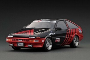 11/ignition model 1/18 Toyota Sprinter Trueno 3Dr GT Apex (AE86) Black/Red