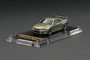 【イグニッションモデル】 1/64 日産　スカイライン GT-R V-spec Ⅱ (R34) Millennium Jade [IG2940]★未開封新品！