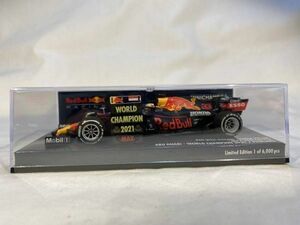 【ミニチャンプス】 1/43 レッドブル ホンダRB16B フェルスタッペン アブダビGP 2021 優勝Wチャンピオン PITボード付[410212333]★未開封