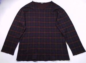 immediately complete sale undercover 18SS/Spiritual Noise oversize .. cut . pull over big knitted dark tartan check /Mens3 undercover