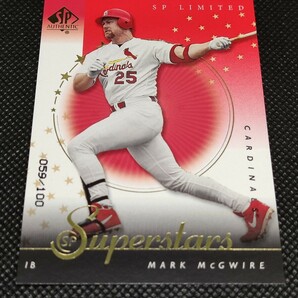 2000 UD SP AUTHENTIC SUPER STAR 059/100 MARK McGWIRE マーク・マグワイア 100枚の画像1