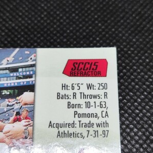 2000 TOPPS STADIUM CLUB CHROME SCC15 REFRACTOR リフラクター MARK McGWIRE マーク・マグワイアの画像3