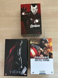 ホットトイズ マーベル Hot Toys Marvel 3個 セット Iron Man Thor Captain America