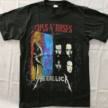 バンドTシャツ メタリカ&ガンズアンドローゼズ(METALLICA＆GUNS N' ROSES) ツアーTシャツ　　　レプリカ　新品L_画像1