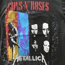 バンドTシャツ メタリカ&ガンズアンドローゼズ(METALLICA＆GUNS N' ROSES) ツアーTシャツ　　　レプリカ　新品L_画像2