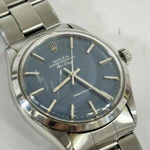 稼働品 Rolex ロレックス AIR KING エアキング 自動巻き 腕時計 5500 シルバー OYSTERPERPETUALの画像5