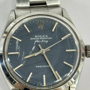 稼働品 Rolex ロレックス AIR KING エアキング 自動巻き 腕時計 5500 シルバー OYSTERPERPETUALの画像6