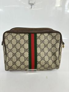 GUCCI オールド　グッチ シェリーライン　GG柄　pvc ポーチ