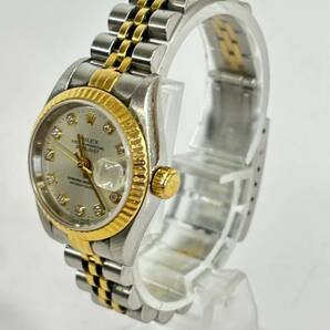 稼働品 Rolex ロレックス DATE JUST デイトジャスト 自動巻き 腕時計 69173 ゴールド シルバー OYSTERPERPETUAL U番 コンビ 10Pダイヤの画像2