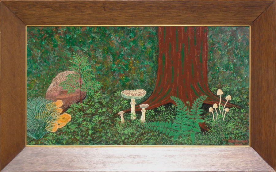 1969 lugar tranquilo en el bosque No. 20 W. Arte del cuchillo Heilemann *Autenticidad garantizada, Agotado debido a perfil de artista desconocido, cuadro, pintura al óleo, Naturaleza, Pintura de paisaje