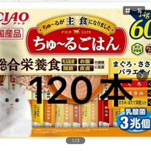 「即決4100円」いなば　チャオ　ちゅ〜るごはん　総合栄養食　14g×120本　ちゅーるごはん　ちゅーる　ちゅ〜る　ごはん　中身のみバラ梱包