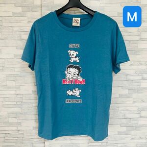 新品 Betty-Boop ベティちゃん Tシャツ Mサイズ 半袖 ブルー
