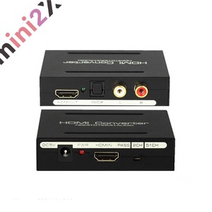 HDMI converter sound distributor sound separation 4K@30Hz HDMI sound separation vessel optical digital audio analogue sound separation vessel SPDIF + RCA white red 