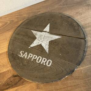 特大 アンティーク SAPPORO 木樽 高さ約67ｃｍ タル ヴィンテージ 古物 インテリア コレクション 店舗什器の画像6