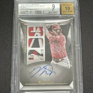 ※BGS9、10※ Mike Trout（マイク・トラウト）【MLB 2021 Topps Luminaries】Auto Relics 1/1 | Angels Logoの画像1