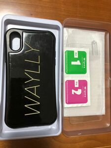 iPhone X用　Waylly Logo　ホワイト　WL8-LG-WH 壁に張り付くケース　強化ガラスフィルム付き