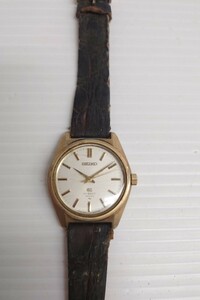 N★1円〜ジャンク品 グランドセイコー GS SEIKO HI-BEAT 36000 ハイビート 4520-8000 自動巻き ベルト劣化 リューズ操作OK 数秒は動く　