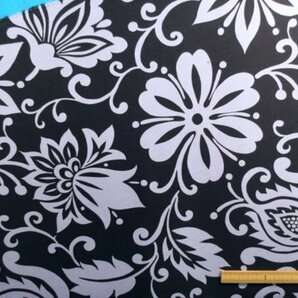 ハンドメイド 大きいサイズ 綿プリント生地 大花 黒×グレー ワンピース3L 4L 5Lの方の画像7