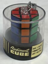 昭和レトロ 当時物 立体パズル rudiment cube 八角形 キーホルダー 未使用 経年保管品 検・ルービックキューブ パズルコレクター パチモノ_画像2