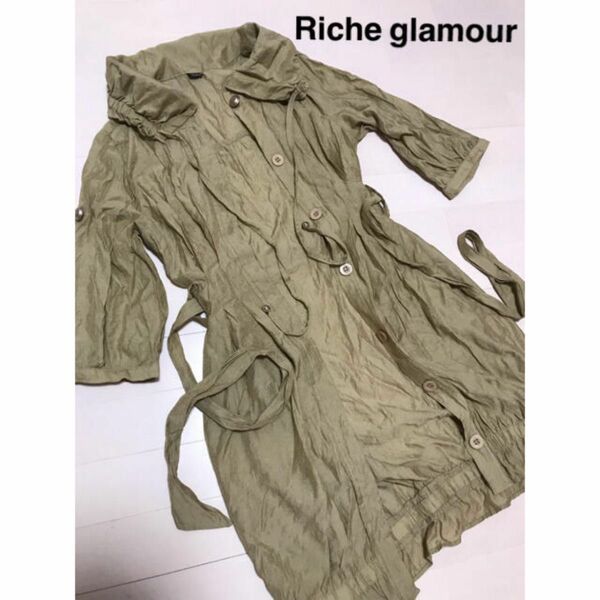 Riche glamour 薄手コート　Mサイズ　七分袖