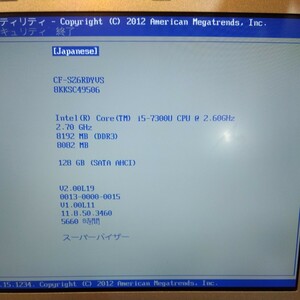 ③★動作確認済み★使用時間5660時間★Panasonic Let's note レッツノート★メモリ8GB★ マザーボード★ CF-SZ6RDYVS★