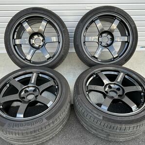 美品RAYS レイズ TE37 SAGA サガ アルミホイール 18インチ 9.5J +31 pcd114.3 5H GTRサイズ volk racing ボルクレーシング 245/40R18の画像1