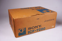 ■ks343■電源付かず/SONY FM/AM ポータブルラジオ ICF-7280　昭和レトロ 当時品　箱付き_画像2