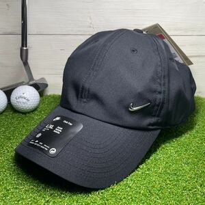  new goods rare NIKE black cap sushu metal Logo Golf 