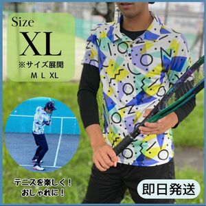 XL ポロシャツ 半袖 メンズ テニスシャツ ゴルフポロ 吸汗速乾 ダサ可愛い 筋トレ ランニング ポロ 卓球 テニス 韓国 夏