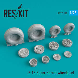 ◆◇RESKIT【RS72-0126】1/72 F-18(E/F/G)スーパーホーネット ホイール&タイヤ(汎用)◇◆