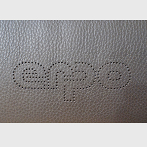エルポ/erpo 総本革張り レザークッション ② ウレタン ソファ用 茶/ダークブラウンの画像3