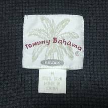 【送料無料】Tommy Bahama RELAXシルク100%アロハシャツ　黒花柄総柄　メンズMサイズ　トミーバハマハワイアン半袖シャツ絹_画像6