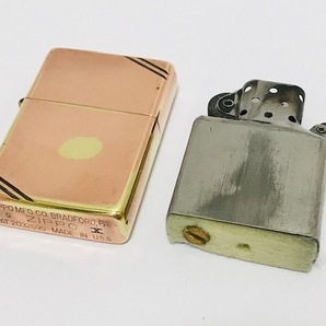 ZIPPO ジッポ ダイアゴナルライン フラットトップ 1937 レプリカ オイルライター 1994年製 着火OK 真鍮 Solid brass 喫煙具の画像7