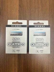 【未使用】Schick QUATRO5 シック クアトロ５ チタニウム 5枚刃 替刃4コ