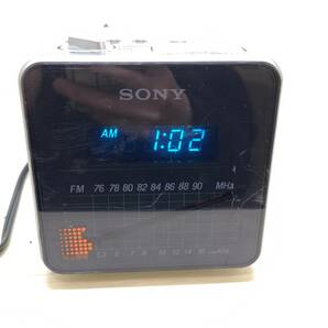 ■SONY DIGITAL 24 FM/AM DIGITAL CLOCK RADIO ソニー クロックラジオ 通電確認済■C41744の画像1