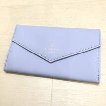 ♪LANVIN en Bleu ランバン オン ブルー エチケットケース マルチケース 小物入れ 札入れ 美人百花 付録 ブルー 中古品♪G23569_画像1