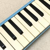 ♪YAMAHA ヤマハ P-32C 鍵盤ハーモニカ ピアニカ 鍵盤楽器 楽器 音楽 演奏 学校 ブルー 現状品♪K23594_画像5